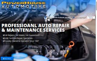 Powerhouse Auto Repair website