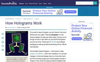 Hologram Salon website