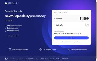 Hawaii Specialty Pharmacy website