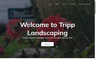 Tripp Landscaping website