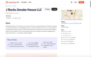 J Rocks Smoke House LLC website