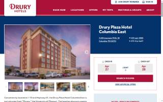 Drury Plaza Hotel Columbia East website