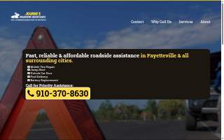 Fayetteville Roadside Assistance website