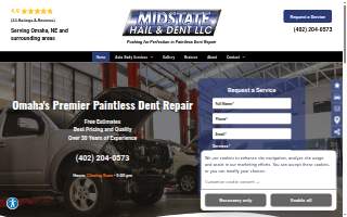 Midstate Hail & Dent LLC of Omaha website