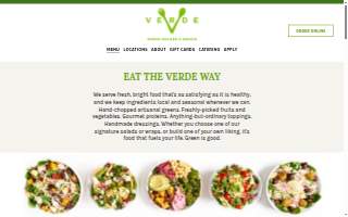 Verde Craft Kitchen website