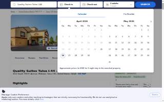 Quality Suites Tulsa I-44 website
