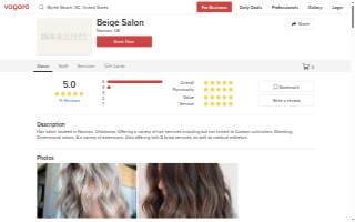 Beige Salon and Boutique website