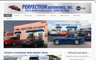 Perfection Auto Works website