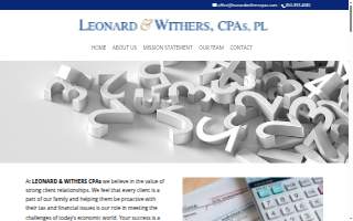 Leonard & Withers CPAs PL website