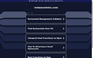 Restaurants Inc. Catering website