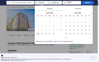 Crowne Plaza Newark Airport, an IHG Hotel website