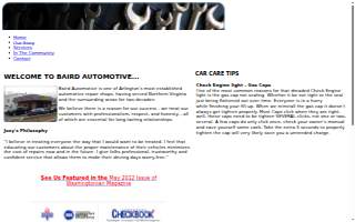 Baird Automotive website
