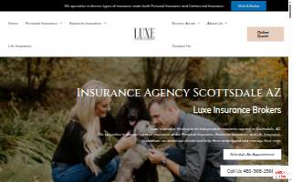 Luxe Insurance Brokers website
