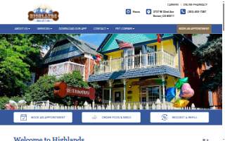 Highlands Animal Clinic website
