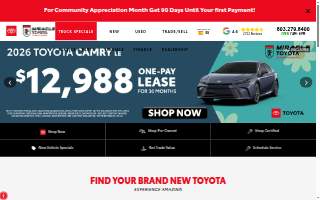 Miracle Toyota of North Augusta website