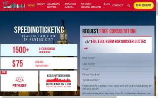 Speeding Ticket KC website
