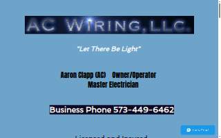 AC Wiring LLC (Electrician) website