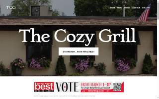 The Cozy Grill website