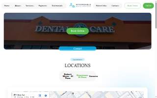 Affordable Dental Associates Downtown El Paso website