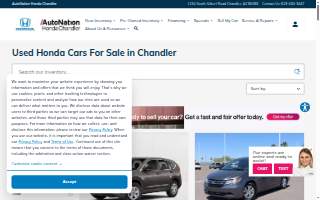 AutoNation Honda Chandler website