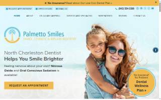 Palmetto Smiles of Charleston Family, Cosmetic & Implant Dentistry website