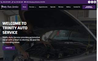 Trinity Auto Service website