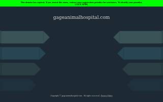 Gage Animal Hospital website