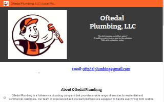 Oftedal Plumbing, LLC website