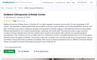 DeMaine Chiropractic & Rehab Center website