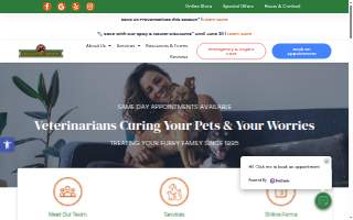 Essex Animal Hospital website