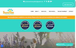Sunrise Veterinary Clinic website