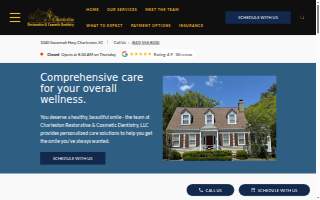 Charleston Restorative & Cosmetic Dentistry, LLC website