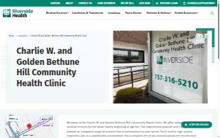 Riverside Charlie W. and Golden Bethune Hill Community Health Clinic website