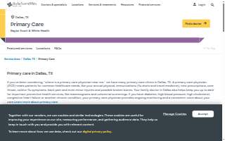 Primary Care Clinic of Texas in Dallas website