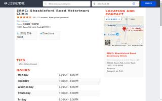 SRVC: Shackleford Road Veterinary Clinic website