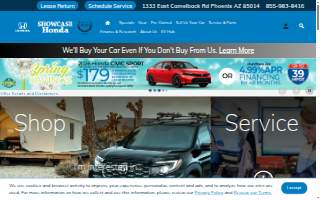 Showcase Honda website