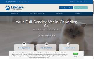 LifeCare Animal Hospital website
