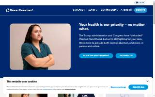 Planned Parenthood - Sanford Health Center website