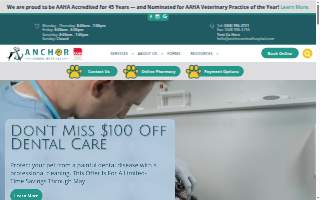 Anchor Animal Hospital of Anaheim website