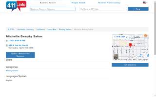 Michelle Beauty Salon website
