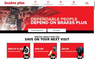 Brakes Plus of Loveland website