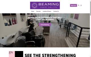 Beaming Salon website