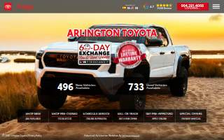 Arlington Toyota website