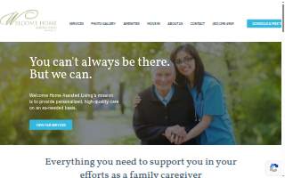 Welcome Home Assisted Living website