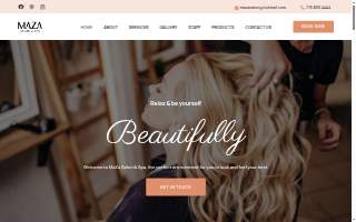 MaZa Salon & Spa website
