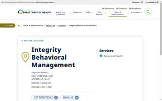 Integrity Psychiatric Services website