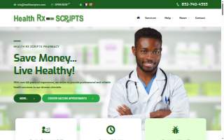 Health RX Scripts Pharmacy website