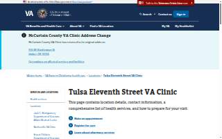 Tulsa Eleventh Street VA Clinic website