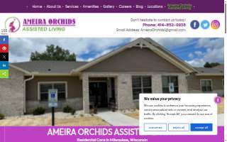 Ameira Orchids Assisted Living website