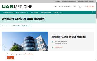 The Whitaker Clinic of UAB Hospital website